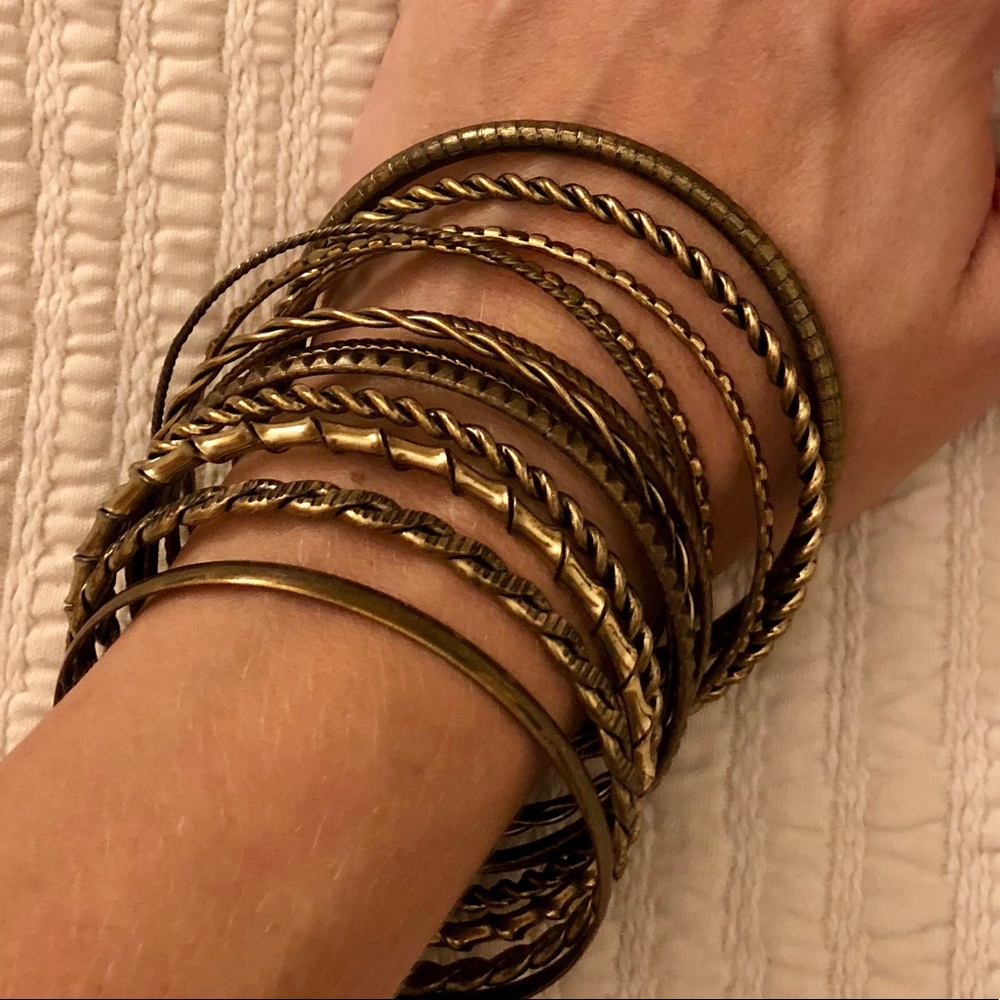 Metal Boho Bangles Set - Picture 2 of 3